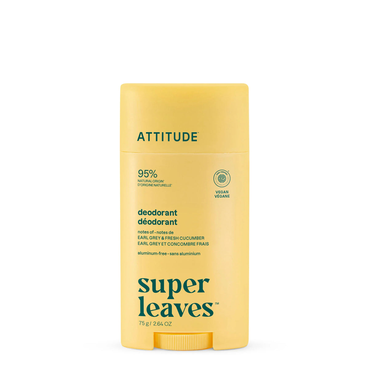 Deodorant - Aluminum-free Earl Grey & Fresh Cucumber-2.64 Oz.